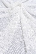 Floral bridal lace/ bridal lace fabric/ off-white bridal lace/ embroidered wedding lace/ couture lace/ L24-685