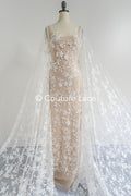 Perlen-Spitzenstoff/ Couture-Spitzenstoff floral/ Braut-Spitzenstoff/ Perlen-Spitzenstoff// L24-686
