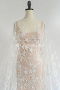 Perlen-Spitzenstoff/ Couture-Spitzenstoff floral/ Braut-Spitzenstoff/ Perlen-Spitzenstoff// L24-686