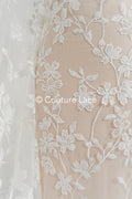 Perlen-Spitzenstoff/ Couture-Spitzenstoff floral/ Braut-Spitzenstoff/ Perlen-Spitzenstoff// L24-686