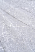 French floral lace/ bridal raschel lace/ French veil lace/ Chanitilly lace for the bride// L24-687
