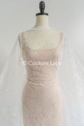French floral lace/ bridal raschel lace/ French veil lace/ Chanitilly lace for the bride// L24-687