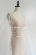 French floral lace/ bridal raschel lace/ French veil lace/ Chanitilly lace for the bride// L24-687