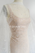 French floral lace/ bridal raschel lace/ French veil lace/ Chanitilly lace for the bride// L24-687