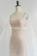 French floral lace/ bridal raschel lace/ French veil lace/ Chanitilly lace for the bride// L24-687