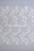 Floral Bridal Lace/ Bridal Lace Fabric/ Off-White Bridal Lace/ Embroidered Wedding Lace/ Couture Lace/ L24-688