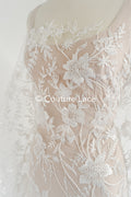 Perlen-Spitzenstoff/ Couture-Spitzenstoff/ Braut-Spitzenstoff/ Perlen-Spitzenstoff// L24-690
