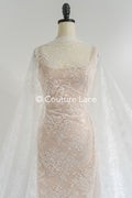 French floral lace/ bridal raschel lace/ French veil lace/ Chanitilly lace for the bride// L24-691