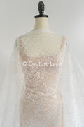 French floral lace/ bridal raschel lace/ French veil lace/ Chanitilly lace for the bride// L24-691