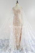 Perlen-Spitzenstoff/ Couture-Spitzenstoff floral/ Braut-Spitzenstoff/ Perlen-Spitzenstoff// L24-692