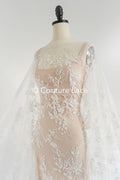 Perlen-Spitzenstoff/ Couture-Spitzenstoff floral/ Braut-Spitzenstoff/ Perlen-Spitzenstoff// L24-692