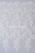 Floral bridal lace/ bridal lace fabric/ off-white bridal lace/ embroidered wedding lace/ couture lace/ L24-693