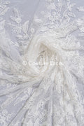 Perlen-Spitzenstoff/ Couture-Spitzenstoff/ Braut-Spitzenstoff/ Perlen-Spitzenstoff// L24-695