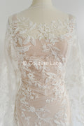 Perlen-Spitzenstoff/ Couture-Spitzenstoff/ Braut-Spitzenstoff/ Perlen-Spitzenstoff// L24-695