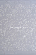 Floral bridal lace/ bridal lace fabric/ off-white bridal lace/ embroidered wedding lace/ couture lace/ L24-697