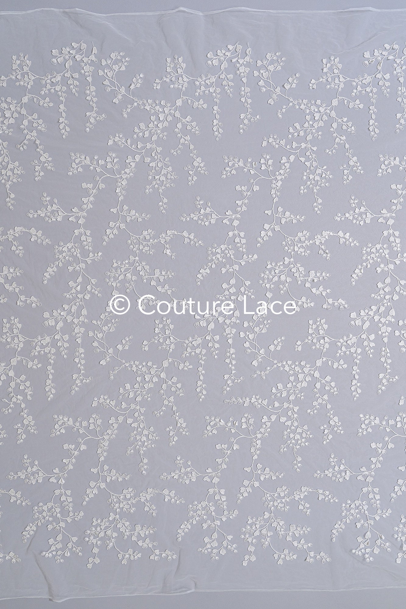 Floral bridal lace/ bridal lace fabric/ off-white bridal lace/ embroidered wedding lace/ couture lace/ L24-697
