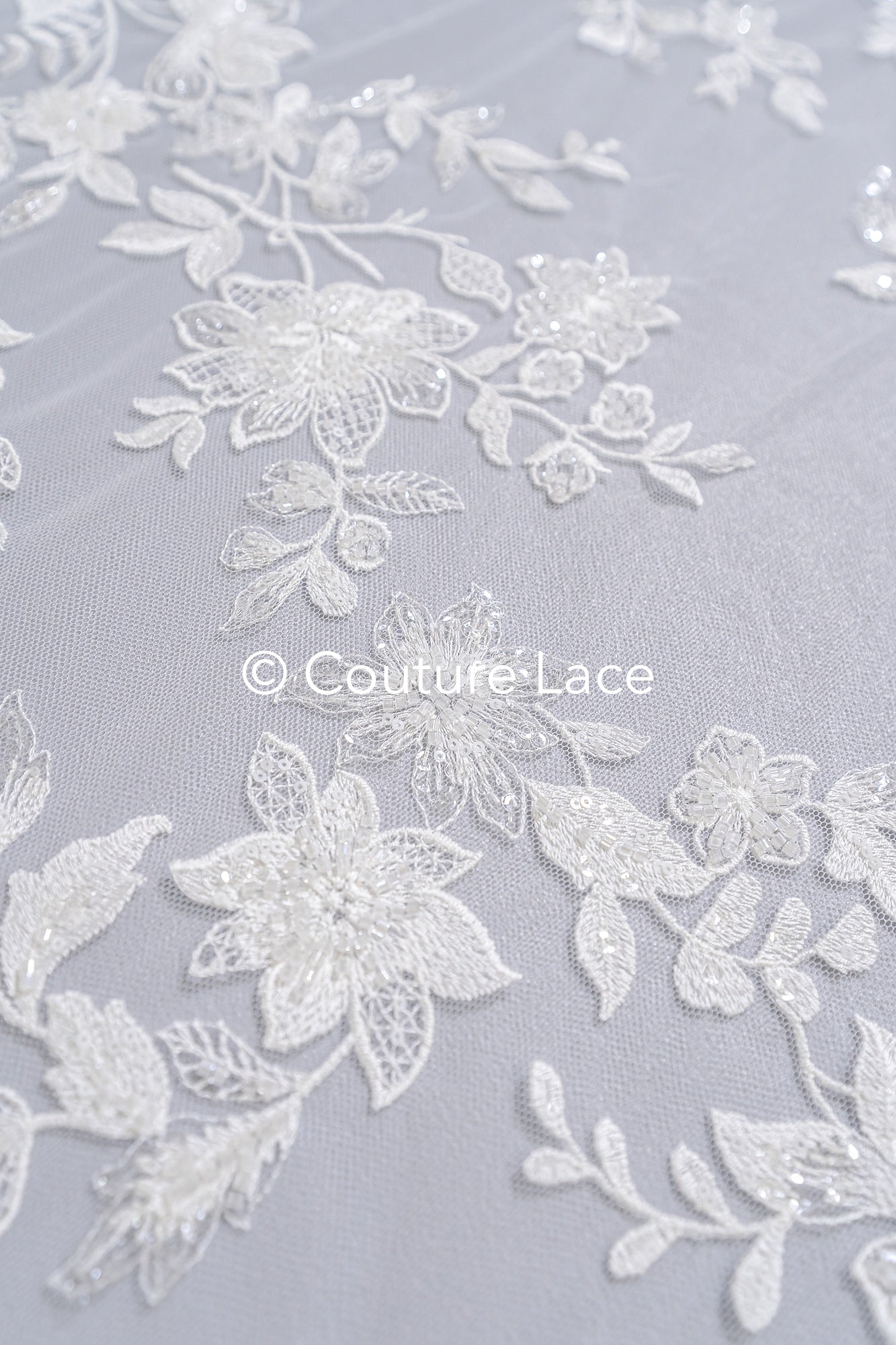 Perlen-Spitzenstoff/ Couture-Spitzenstoff/ Braut-Spitzenstoff/ Perlen-Spitzenstoff// L24-698