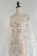 Perlen-Spitzenstoff/ Couture-Spitzenstoff/ Braut-Spitzenstoff/ Perlen-Spitzenstoff// L24-698