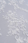 3D flower lace fabric/ French bridal lace fabric/ Romantic floral lace fabric with 3D flowers/ Wedding lace fabric// L24-699