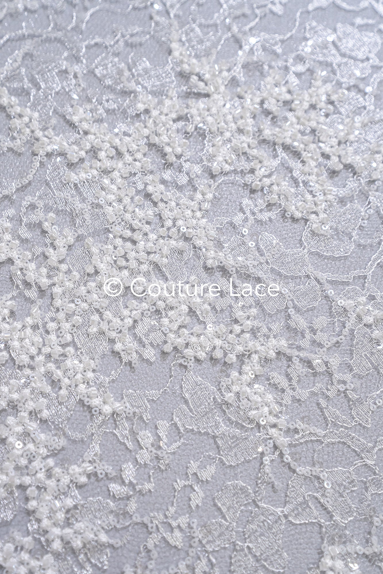 Perlen-Spitzenstoff/ französicher Couture-Spitzenstoff/ Braut-Spitzenstoff/ Perlen-Spitzenstoff// L24-700