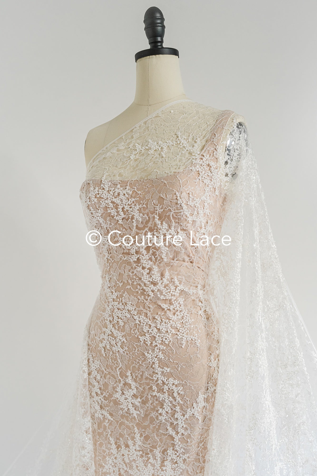 Perlen-Spitzenstoff/ französicher Couture-Spitzenstoff/ Braut-Spitzenstoff/ Perlen-Spitzenstoff// L24-700