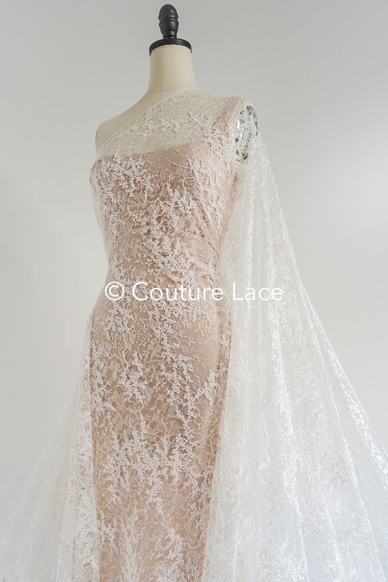 Perlen-Spitzenstoff/ französicher Couture-Spitzenstoff/ Braut-Spitzenstoff/ Perlen-Spitzenstoff// L24-700