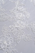 3D Blumen-Spitzenstoff/ Braut-Spitzenstoff/ Romantischer Blumen-Spitzenstoff mit 3D Blumen/ Hochzeitsspitzenstoff// L24-701