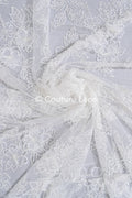 3D Blumen-Spitzenstoff/ Braut-Spitzenstoff/ Romantischer Blumen-Spitzenstoff mit 3D Blumen/ Hochzeitsspitzenstoff// L24-701
