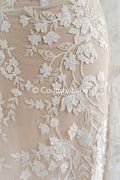 3D flower lace fabric/ bridal lace fabric/ romantic lace fabric with 3D flowers// L24-703