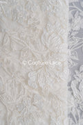 3D flower lace fabric/ bridal lace fabric/ romantic lace fabric with 3D flowers// L24-703