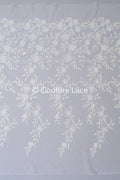 3D flower lace fabric/ bridal lace fabric/ romantic lace fabric with 3D flowers// L24-704