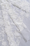 3D flower lace fabric/ bridal lace fabric/ romantic lace fabric with 3D flowers// L24-704