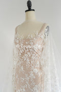 Perlen-Spitzenstoff/ Couture-Spitzenstoff/ Braut-Spitzenstoff Weiß Off-White/ Perlen-Spitzenstoff// L24-707
