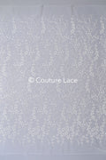 Perlen-Spitzenstoff/ Couture-Spitzenstoff/ Braut-Spitzenstoff Weiß Off-White/ Perlen-Spitzenstoff// L24-708