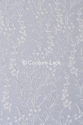 Perlen-Spitzenstoff/ Couture-Spitzenstoff/ Braut-Spitzenstoff Weiß Off-White/ Perlen-Spitzenstoff// L24-708