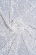 Perlen-Spitzenstoff/ Couture-Spitzenstoff/ Braut-Spitzenstoff Weiß Off-White/ Perlen-Spitzenstoff// L24-708