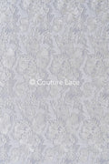 Floral Bridal Lace/ Bridal Lace Fabric/ Off-White Bridal Lace/ Embroidered Wedding Lace/ Couture Lace/ L24-709