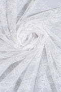 Chantilly-Spitzenstoff für Brautkleid/ Off-White Weiches französisches Hochzeits-Spitzenmaterial/ Braut-Spitzenstoff // L24-711