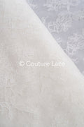 Chantilly-Spitzenstoff für Brautkleid/ Off-White Weiches französisches Hochzeits-Spitzenmaterial/ Braut-Spitzenstoff // L24-711