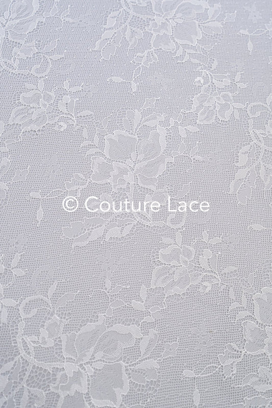 Dentelle de Chantilly pour robe de mariée / Dentelle française pour robe de mariée // L25-715