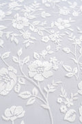 Hochwertiger Spitzen Stoff für Brautkleider, Floral bestickter Braut Spitzenstoff // L25-722