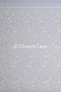 High-quality lace fabric for wedding dresses, floral embroidered bridal lace fabric // L25-723