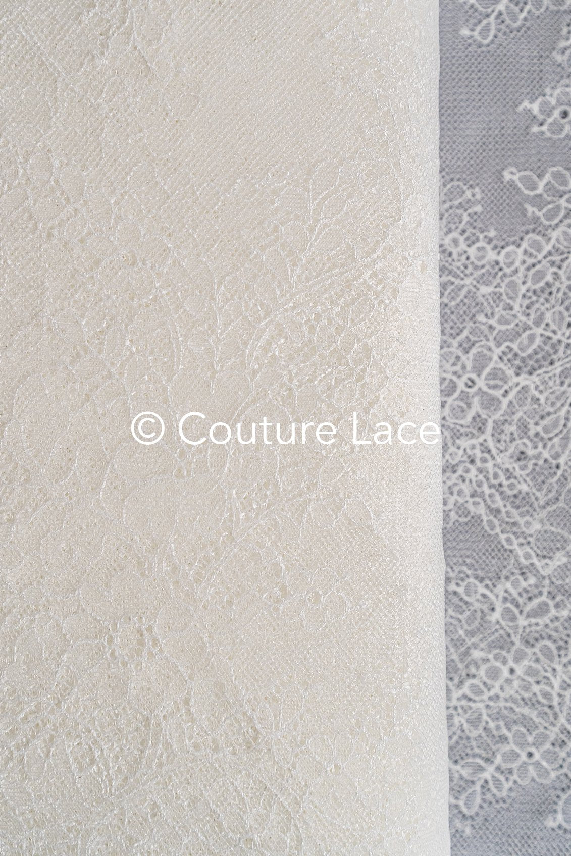 Dentelle de Chantilly pour robe de mariée / Dentelle française pour robe de mariée // L25-724