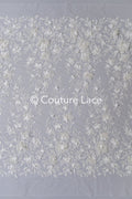 Exquisite Florale Spitze für Brautkleider, 3D Blumenspitze für Brautmode // L25-726