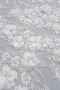 Exquisite Florale Spitze für Brautkleider, 3D Blumenspitze für Brautmode // L25-731