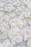 Luxury Floral Lace for Wedding Dresses, 3D Floral Lace for Bridal Wear // L25-732