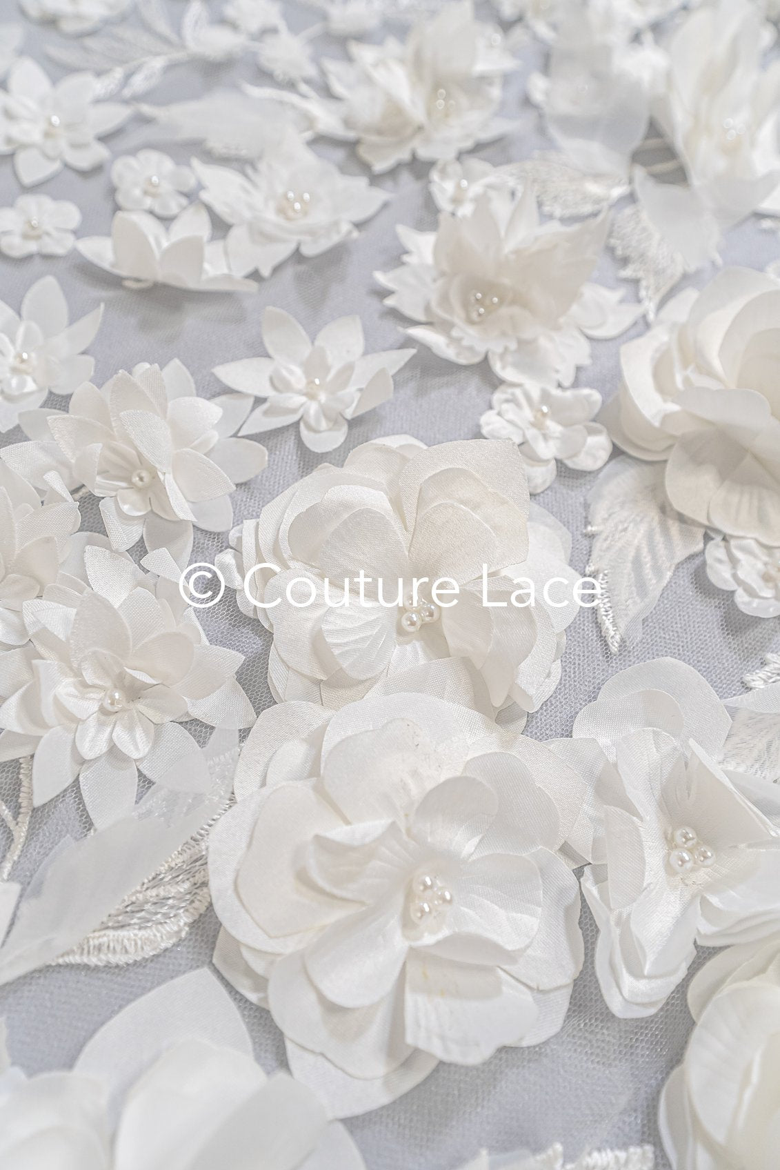 Luxury Floral Lace for Wedding Dresses, 3D Floral Lace for Bridal Wear // L25-732