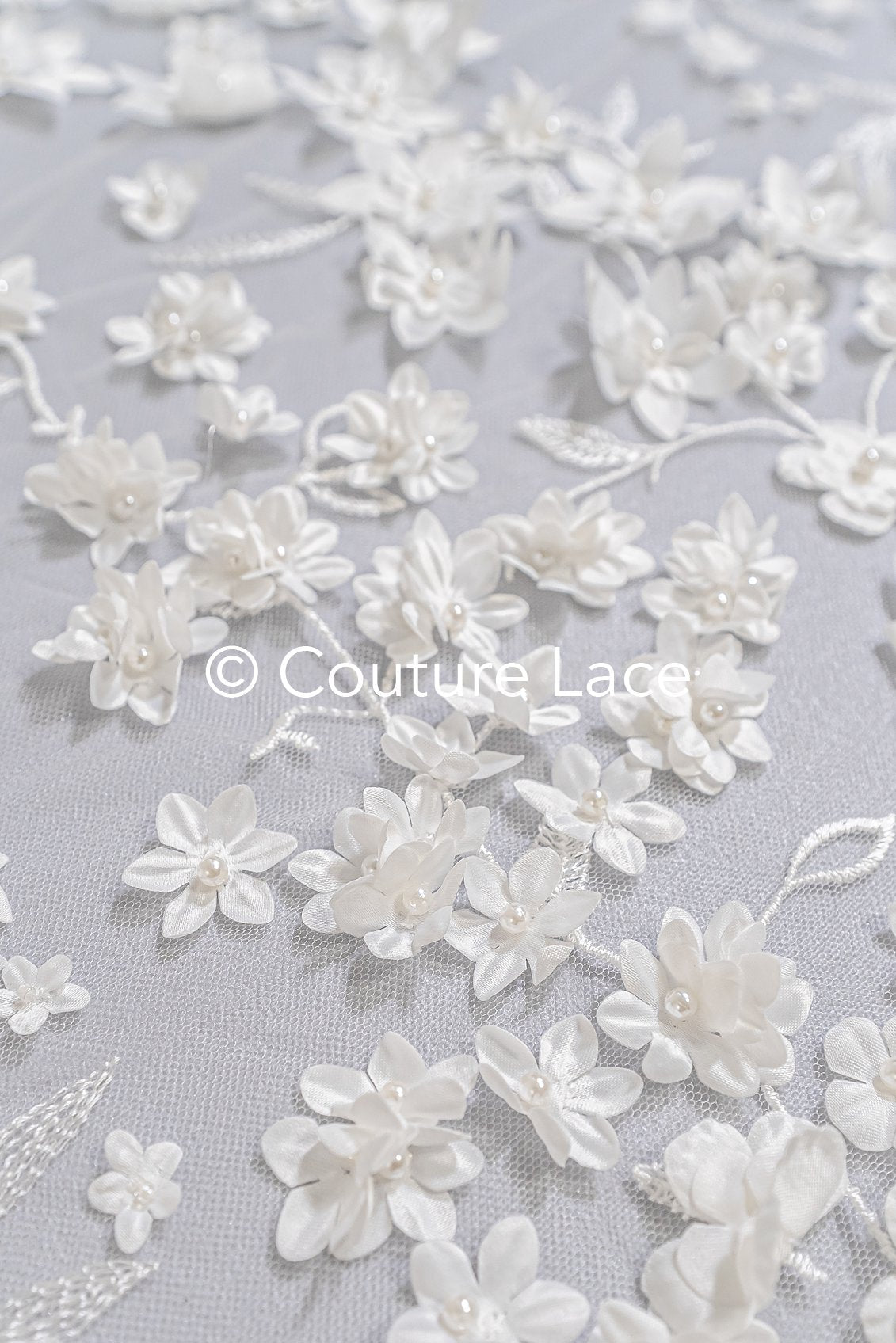 Luxury Floral Lace for Wedding Dresses, 3D Floral Lace for Bridal Wear // L25-732