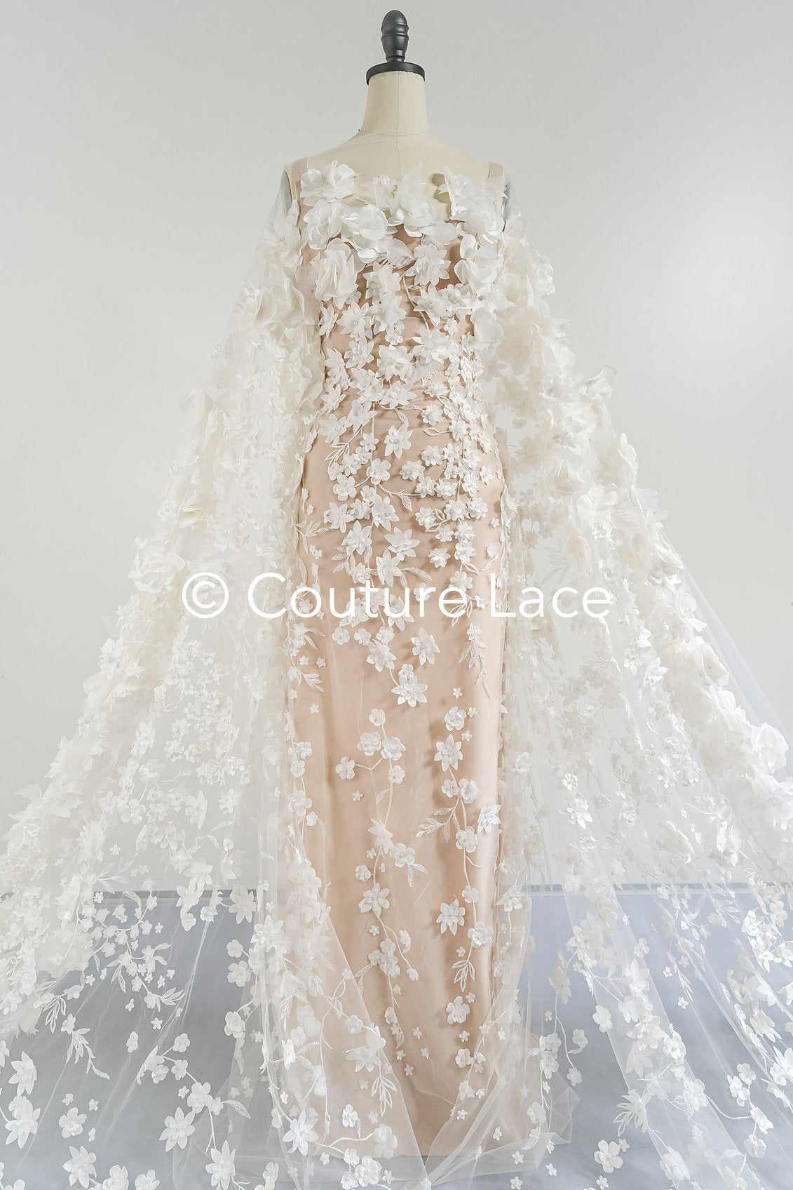 Luxury Floral Lace for Wedding Dresses, 3D Floral Lace for Bridal Wear // L25-732