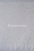 Beaded bridal lace with delicate leaf pattern, bridal fabric with beaded embroidery for wedding dresses // L25-739